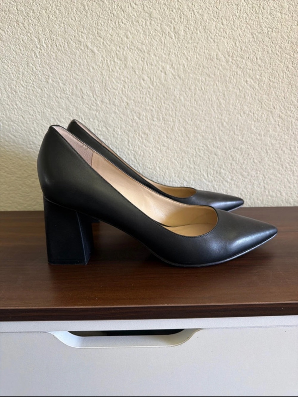 Marc Fisher size 9M Classic Black Block Heel Pumps - Women